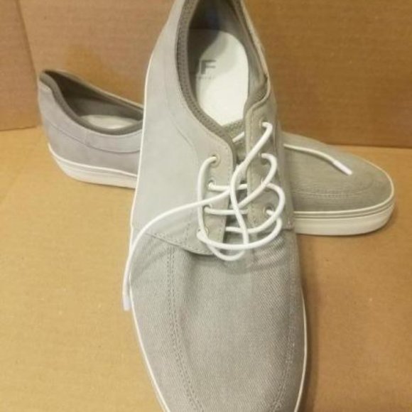 JF J. Ferrar Grey Shane Boat Shoe Lace Up Sneakers
